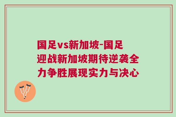 國足vs新加坡-國足迎戰新加坡期待逆襲全力爭勝展現實力與決心