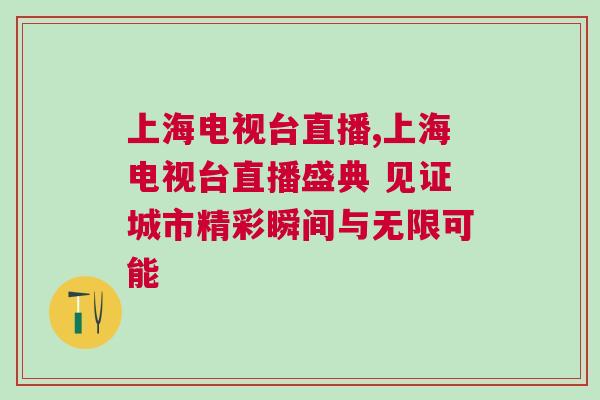 上海電視臺直播,上海電視臺直播盛典 見證城市精彩瞬間與無限可能